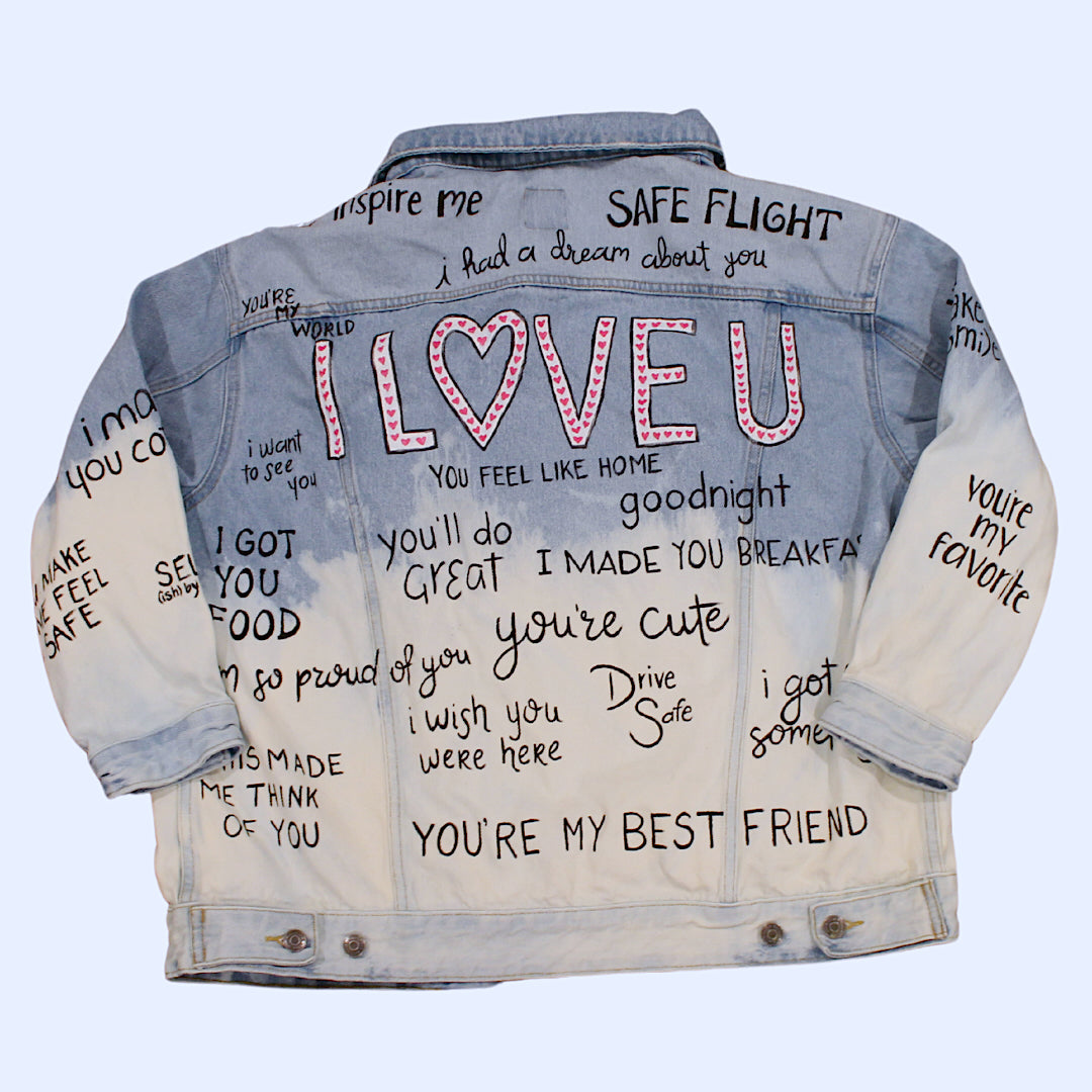 Ways to Say "I LOVE U" Denim Jacket