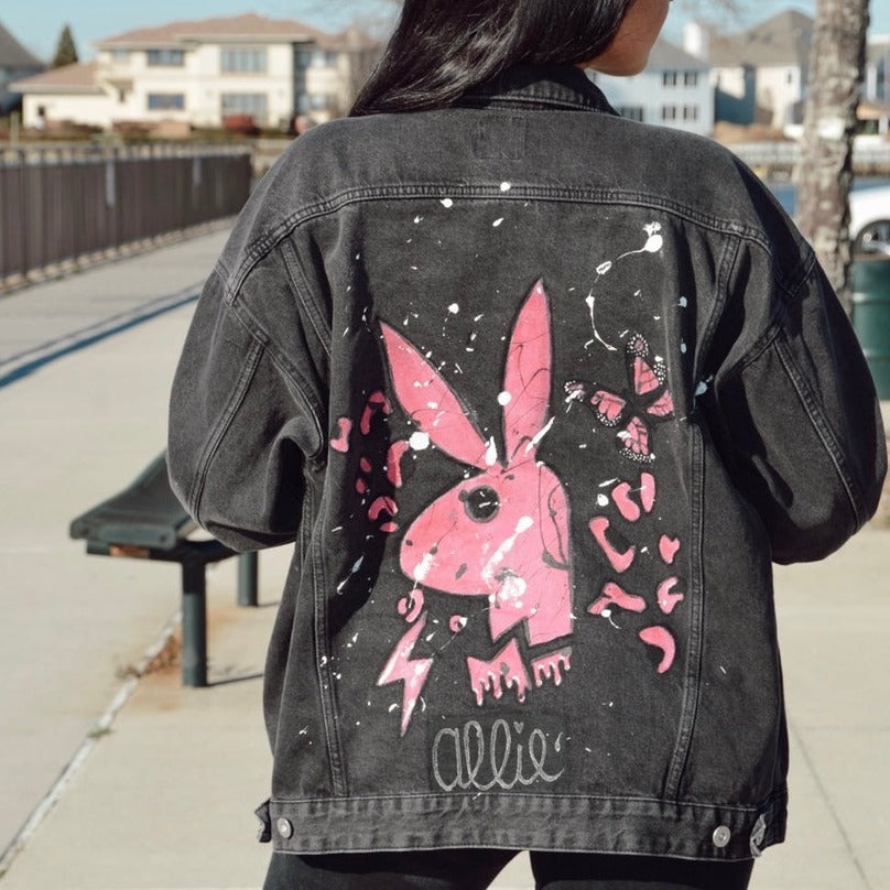 Playboy Custom Hand-Painted Denim Jacket