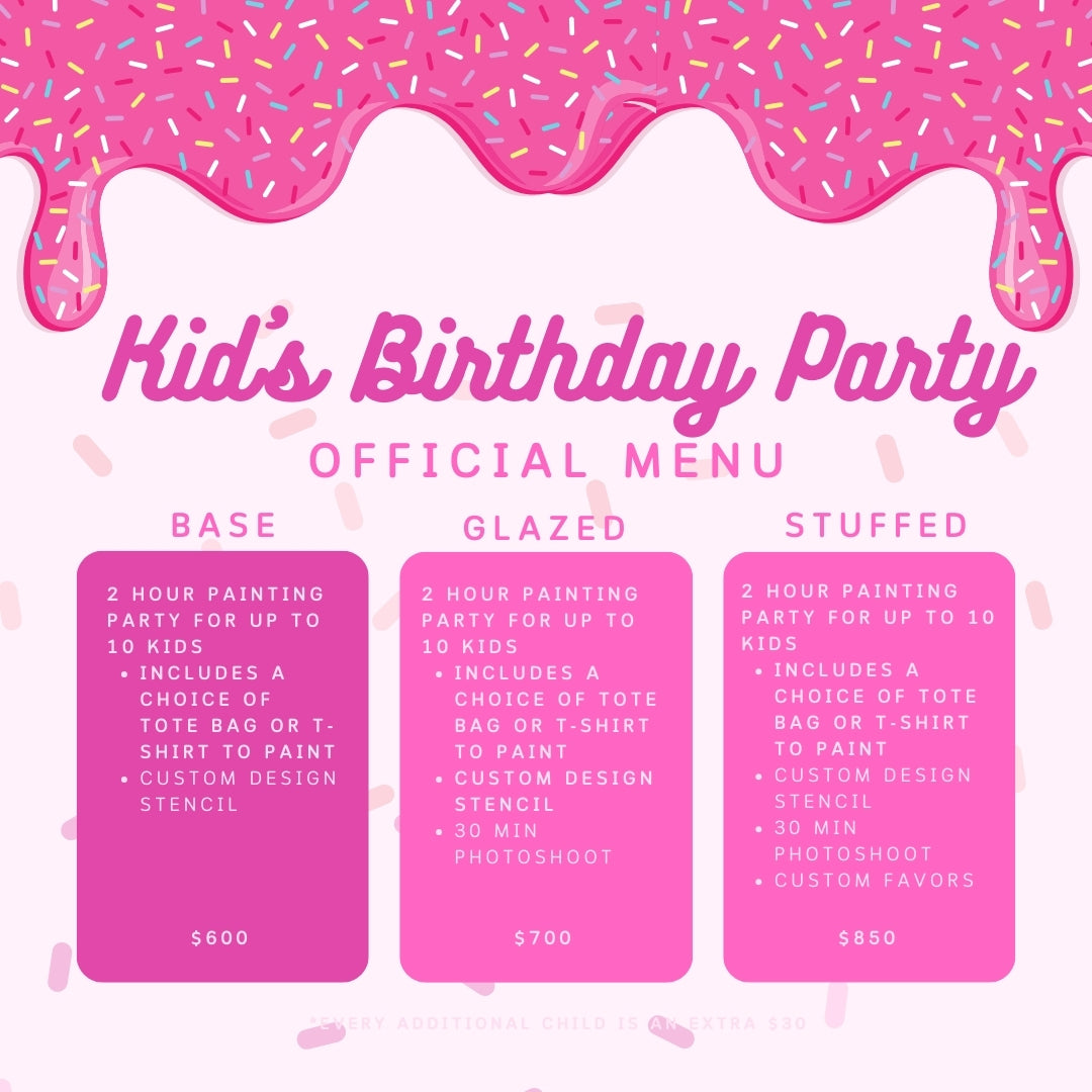 kids birthday party paint party package what to do on long island childrens birthday party package