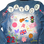 Load image into Gallery viewer, Eras Taylor Swift Children’s Denim Jacket
