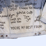 Load image into Gallery viewer, Ways to Say &quot;I LOVE U&quot; Denim Jacket
