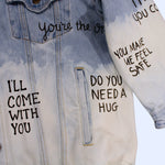 Load image into Gallery viewer, Ways to Say &quot;I LOVE U&quot; Denim Jacket
