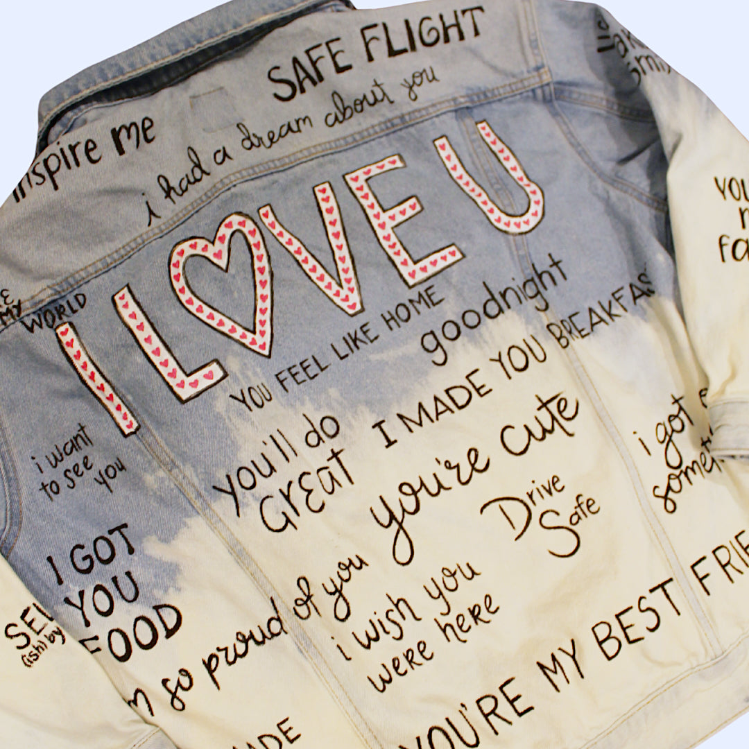 Ways to Say "I LOVE U" Denim Jacket