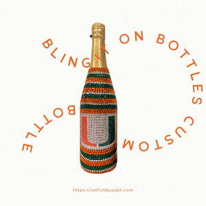 Image of a dazzling bling bottle from Bling It On, adding a touch of glamour to any celebration with its sparkling design and customizable features.