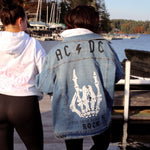 Load image into Gallery viewer, AC/DC Men&#39;s Hand-Painted Denim Jacket
