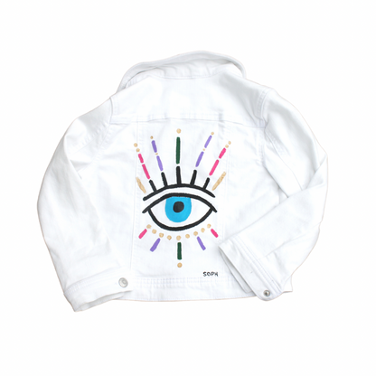 The Mini Evil Eye Children's Denim Jacket