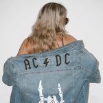Load image into Gallery viewer, AC/DC Men&#39;s Hand-Painted Denim Jacket
